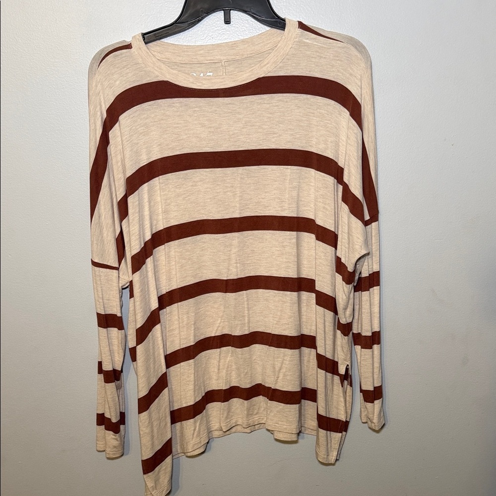 Casual Striped Knit Top